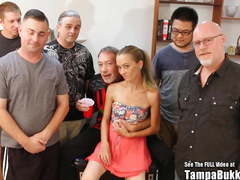 Thin Blonde Tiny Tits Slut Bukkake Sperm Gang Bang