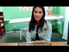 Nurse rubs huge tits of patient in fake hospital