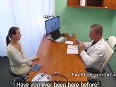 Brunette patient gets doctors dick for medical justification