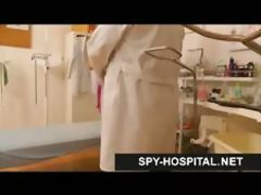 Spy cam clinic video of hot blonde vagina exam