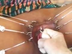 Pierced pussy fisting